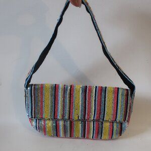 Womens Santi Multicolor Sequined Clutch Shoulder Handbag